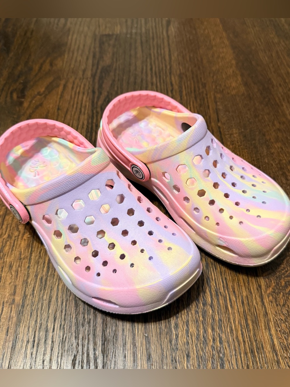 Kids Tie-Dye Pastel Pink Slip-On Clog Sandals - Lightweight Comfort